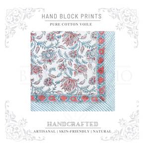 ผ้าซิ่นพิมพ์ลายมือสีเขียวอมฟ้าและสีแดงไหม้สำหรับผู้หญิง ผ้าคลุมบิกินี่น้ำหนักเบา เหมาะสำหรับใส่ไปชายหาดและรีสอร์ทในฤดูร้อน - Product Image 5