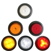 Feu de position latéral rond à LED avec base en caoutchouc pour remorque et camion 2010-2025