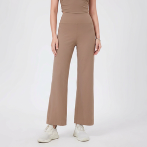 Pantalones de yoga de cintura alta para mujer, de pierna ancha, control de abdomen, levantamiento de glúteos, pantalones rectos, deportivos casuales con bolsillo trasero, al por mayor - Product Image 2
