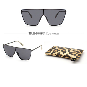 Fashion Luxury Unique Women Metal <b>Sun</b> Glasses Oversized Square <b>Shades</b> Travel UV400 Protection Men Beach Sunglasses Custom Logo - Product Image 2