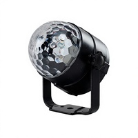 Lot de 3 lampes LED Magic Ball rotatives à sept couleurs, commande vocale, télécommande, lampe de scène DJ pour KTV, bar, fête de Noël