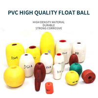 Mini flotteur de pêche Eva boule flottante haute densité profil en T queue coupée pour perche poisson léger accessoire de pêche en mer filet maillant coulissant