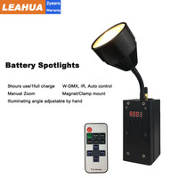 Projecteur LED Pinspot blanc 10W, alimenté par batterie, zoom, aimant, W-DMX, contrôle IR automatique, gradation, projecteurs pour mariage, table, fleurs, événements