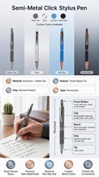 Stylo bille 2-en-1 avec corps en aluminium laqué mat, clip chromé brillant, pointe personnalisable, gravure laser du logo, OEM, 1,0 mm