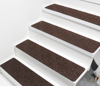 Marches d'escalier en polyester recyclé auto-adhésives sans colle, antidérapantes, pour la protection des sols, style moderne