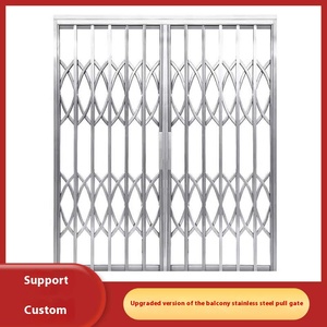 Cancello Retrattile Moderno Personalizzabile in Acciaio Inox 304 Antifurto Impermeabile per Esterni Appartamenti Ville Hotel QiFan - Product Image 4