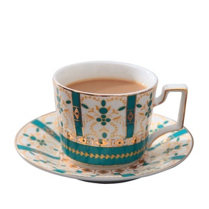 Wholesale 15-Piece Royal Western Home Decor Ceramic Coffee & <b>Tea</b> <b>Set</b> Gold Handle - Product Image 6