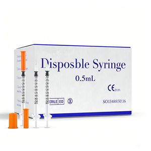 Jeringas de Insulina Estériles Desechables de 31/32 Gauge y 5/16, 1 ml, para Cuidado Médico de la Diabetes, Inyección Segura, Uso Veterinario - Product Image 1