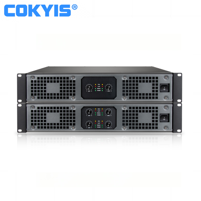 2U Rack Mount Metal Digital Class D Power Amplifier 2/4 Channel XLR Professional PA Live Sound KTV Stage Audio Power Amp