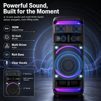 Speaker Karaoke Trolley HANSUO HS-TS12K7 JG 12 Inch dengan Baterai 7200mAh, Multi Driver, Lampu RGB, dan Efek DJ