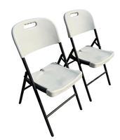 Chaise pliante en plastique HDPE résistant aux UV et aux intempéries, avec structure en acier, pour banquets, mariages, événements, camping, jardin, lieux de réception