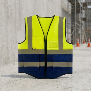 Chaleco de Seguridad de Alta Visibilidad y Chaleco Reflectante para Ingenieros de la Construcción, Material de Poliéster Anti-Calor - Product Image 4