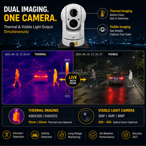Sistema de Monitoreo Vehicular con Sensor Térmico de 384x288 y Detección de 2KM, con Cámara PTZ Infrarroja - Product Image 4