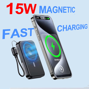 พาวเวอร์แบงค์แม่เหล็กไร้สาย OEM แบบพกพา 3 in 1 ชาร์จเร็ว สำหรับสมาร์ทวอทช์ ความจุ 10000 มิลลิแอมป์ พร้อมขาตั้งโทรศัพท์ - Product Image 3