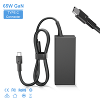 Chargeur d'ordinateur portable USB C GaN 65W, compatibilité universelle pour HP Dell XPS Lenovo avec technologie de puce intelligente, chargeur Type C Usbc