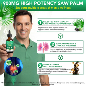 Itawel Suplementos Líquidos Orales de Saw Palmetto 100% <span class=keywords><strong>Natural</strong></span>, Gotas de Extracto de Saw Palmetto Orgánico para Hombres, Apoyo para el Tracto Urinario y el Cabello - Product Image 3