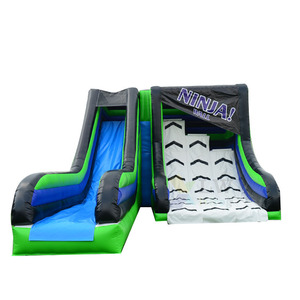 Outdoor ninja melengkung dinding Permainan Kompetitif sport slide inflatable ninja warrior rintangan untuk acara - Product Image 1