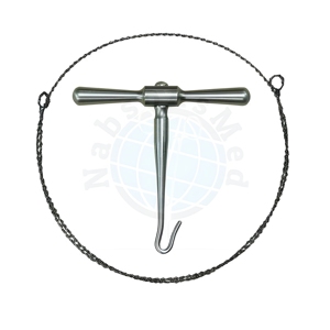 เครื่องตัดกระดูกแบบใช้มือทำจากเหล็กกล้าไร้สนิม ยี่ห้อ Gigli Saw Wire สำหรับการผ่าตัดทางการแพทย์ ใช้งานได้หลากหลาย ทนทาน ใช้ซ้ำได้ เหมาะสำหรับศัลยกรรมกระดูก - Product Image 1