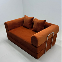 Multifunktionales Dreisitzer-Schlafsofa mit Liegefunktion Hochdichte Schaumstofffüllung für Wohnzimmer & Schlafzimmer