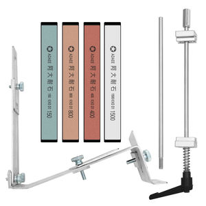 Fábrica al por mayor accesorios de cocina afilador de ángulo fijo de acero inoxidable para tijeras cuchillos con 4 piedras de afilar - Product Image 2