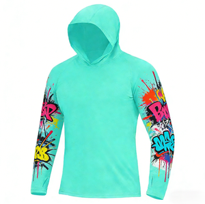 Chemise de protection UV respirante à séchage rapide avec manches à trous pour les pouces, personnalisable et colorée, pour le surf, la randonnée et les activités de plein air - Product Image 4