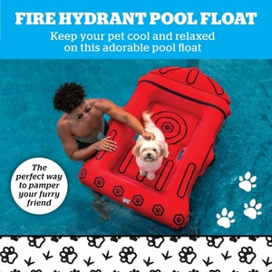 Flotador Inflable de PVC para Perros, Balsa Inflable de Vinilo Resistente para Perros Pequeños y Medianos, Diversión en la Piscina para Mascotas - Product Image 3
