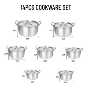 <span class=keywords><strong>Set</strong></span> di Pentole in Alluminio E-TOP 14 Pezzi, Alta Distribuzione del Calore, Pentole per Zuppe di Grande Capacità, <span class=keywords><strong>Set</strong></span> di Pentole all'Ingrosso - Product Image 2