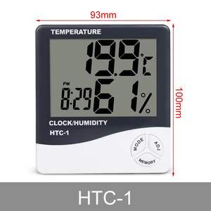HTC-1 HTC-2 trong nhà/ngoài trời Trạm thời tiết đồng hồ nhà Nhiệt kế ẩm kế LCD điện tử kỹ thuật số nhiệt độ độ ẩm mét - Product Image 2