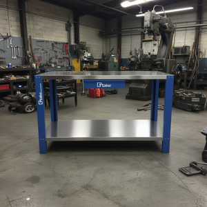 Ttake Compact Workbench Stainless Steel 1 Shelf Industrial Workshop Storage - Product Image 3