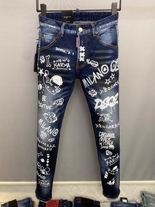 <span class=keywords><strong>Jeans</strong></span> da Uomo con Patch Ricamate, Pantaloni in Denim Taglie <span class=keywords><strong>29</strong></span>-40, <span class=keywords><strong>Jeans</strong></span> da Uomo con Stampa Digitale - Product Image 6