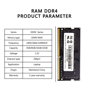Máy tính xách tay Memoria <span class=keywords><strong>RAM</strong></span> <span class=keywords><strong>DDR4</strong></span> ymeiton 32GB 16GB 4G <span class=keywords><strong>8GB</strong></span> vì vậy DIMM Máy tính xách tay Bộ nhớ 3200 2666 <span class=keywords><strong>RAM</strong></span> <span class=keywords><strong>DDR4</strong></span> 2400MHz mới DIMM rams cho máy tính xách tay - Product Image 3