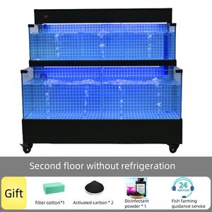 Hoogwaardige Milieuvriendelijke 2-laags Helder Glazen <span class=keywords><strong>Aquarium</strong></span> Aanpasbare Temperatuur Controle Zeevruchten Vitrinekast Voor Dineren - Product Image 4