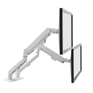 <b>White</b> Dual Monitor Arm Mount <b>Computer</b> Monitor Bracket Suporte <b>Desk</b> mount Stand - Product Image 2