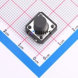 TS-1094S-A14B2-D2 Tactile Switch SMD-4P,12x12mm Switch Single Pole Single Throw Round Button 1.8N Vertical Mount - Product Image 1
