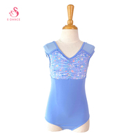 ALA009 Body personnalisé pour enfants vêtements de danse d'entraînement justaucorps de ballet à panneaux imprimés floraux