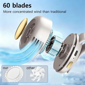 Ventilador portátil silencioso mini sin aspas con clip, pequeño ventilador con clip para cintura de camisa, ajustable, 3 velocidades, ventiladores suspendidos tipo viento giratorio - Product Image 3
