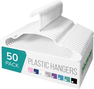 Cintres à vêtements en plastique légers, durables et peu encombrants, best-sellers, cintres noirs pour la lessive - Product Image 1
