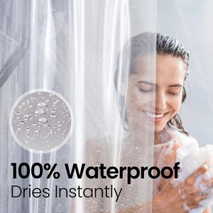 CF taille personnalisée non toxique avec œillets antirouille clair 8g Premium étanche en plastique Peva salle de bain rideau de <span class=keywords><strong>douche</strong></span> - Product Image 5