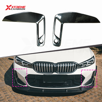 XTREME Cache-ventilations latérales de pare-chocs avant en fibre de carbone sèche, garnitures de prise d'air et enjoliveurs de conduits d'air pour feux antibrouillard pour BMW G20 G21 M340i 330i