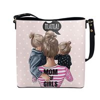 Sac fourre-tout bandoulière en PU imprimé Super Mom Design, sacs à main de luxe à fermeture éclair pour femmes, avec logo personnalisé et chaînes