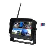 Monitor Inalámbrico de 7 Pulgadas para Automóvil, Cámara de Visión Trasera para Camión, Monitor para Caravana, Remolque, Camión, Autobús, Vehículo