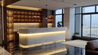 Marbre blanc naturel du Guangxi, base blanche pure avec des veines subtiles, design moderne pour applications écologiques en cuisine et salle de bain