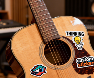 <strong>Cheap</strong> Custom Stickers logo for <strong>Laptop</strong> and Guitar Waterproof Die Cut Stickers for Packaging Bag Custom Vinyl Adhesive Hot Sale - Product Image 6
