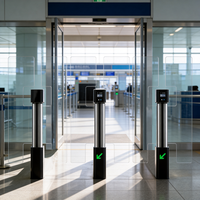 Tourniquets à ailettes NFC IP pour contrôle d'accès bidirectionnel haute sécurité avec lecteur de codes-barres pour stations de métro