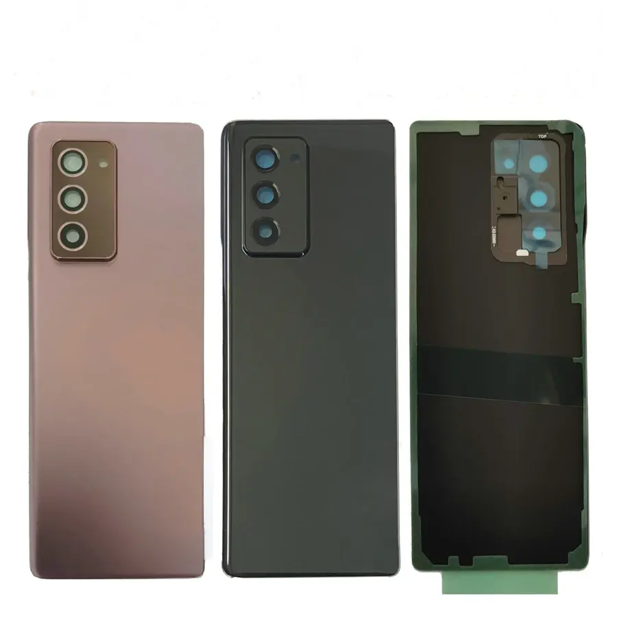 Penutup baterai Rumah belakang untuk Samsung Galaxy Z Fold2 3 4 5G F916 casing belakang baterai suku cadang pengganti pintu belakang dengan lensa kamera