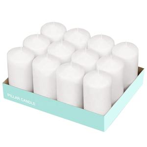 Großhandel Custom Logo 7 Tage Kerze <span class=keywords><strong>Big</strong></span> Size Wachs Weiß gefärbte Stumpen kerzen für Hochzeits dekoration - Product Image 4