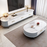 Table Basse d'Angle au Design Moderne pour Bureau à Domicile avec Meuble TV Abordable – Prix de Gros – Ensembles de Tables Basses Modernes Gris Personnalisables en Vente