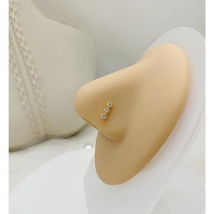 Clous de nez en acier inoxydable avec strass, forme boule, sertissage à griffes, bijoux de piercing tendance - Product Image 4