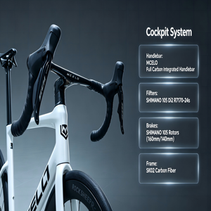 Vélo de route en fibre de carbone pour <span class=keywords><strong>homme</strong></span> avec 24 vitesses, levier de vitesses électrique, jeu de roues entièrement en carbone 700C, frein à disque, pneus Continental, design aérodynamique - Product Image 1