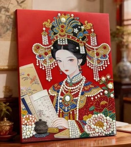 Chinese Style Pearl Painting Kit Vintage Handmade Art Premium Gift for Friends & Family - Product Image 5